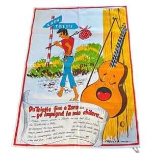 Vintage Italy Tea Dish Towel Monti Trieste Zara